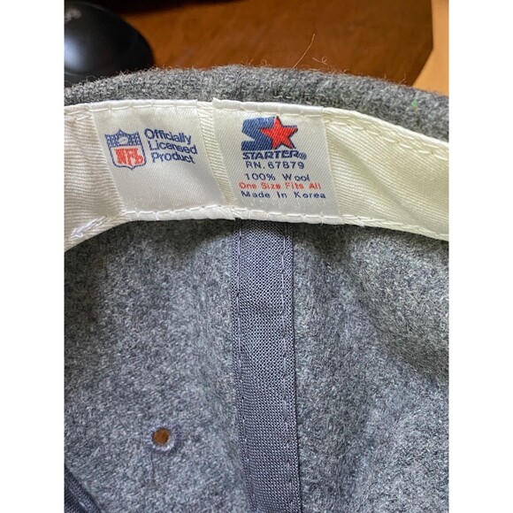 Vtg 90s Starter Script Melton NFL Philadelphia Eagles Wool Snapback Hat Cap READ - Picture 7 of 10